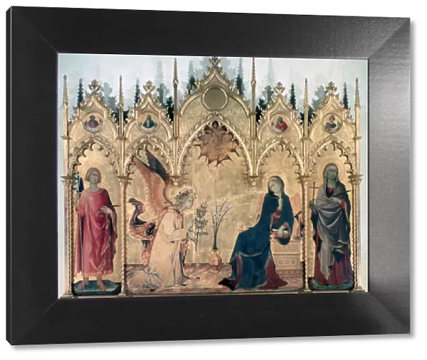 The Annunciation and Two Saints, 1333. Artist: Simone Martini