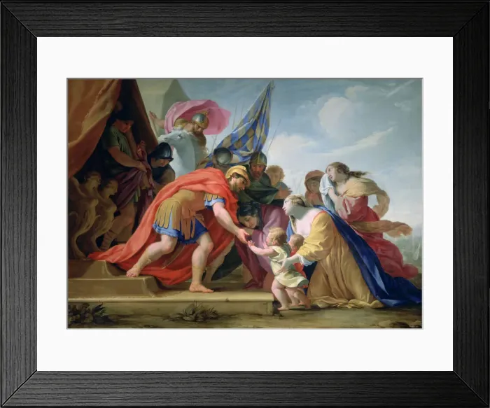 Framed Print : Volumnie and Veturie in front of Coriolan, c1638-1639. Artist: Eustache Le Sueur Framed Print : Volumnie and Veturie in front of Coriolan, c1638-1639. Artist: Eustache Le Sueur