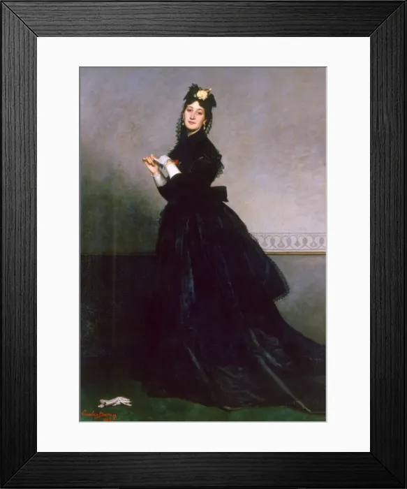 Framed Print : The Woman with the Glove, 1869. Artist: Charles Emile Auguste Carolus-Duran Framed Print : The Woman with the Glove, 1869. Artist: Charles Emile Auguste Carolus-Duran