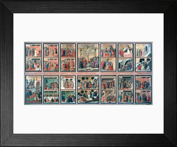Framed Print : Maesta, (Stories of the Passion), 1308-1311. Artist: Duccio di Buoninsegna Framed Print : Maesta, (Stories of the Passion), 1308-1311. Artist: Duccio di Buoninsegna