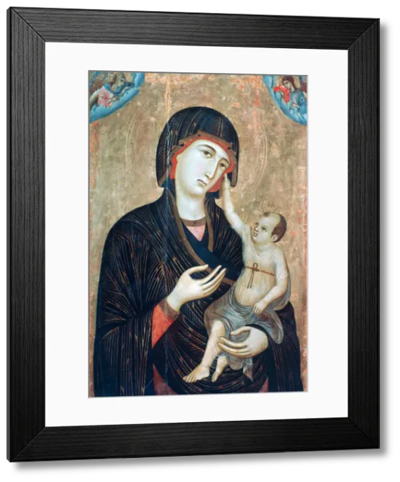 Framed Print : Crevole Madonna, c1284. Artist: Duccio di Buoninsegna Framed Print : Crevole Madonna, c1284. Artist: Duccio di Buoninsegna