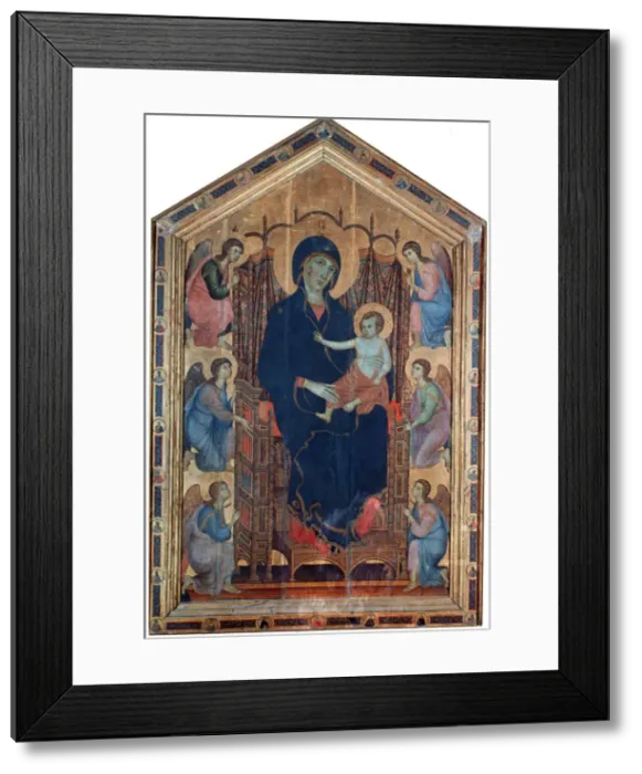 Framed Print : Madonna and Child, (Rucellai Madonna), 1285. Artist: Duccio di Buoninsegna Framed Print : Madonna and Child, (Rucellai Madonna), 1285. Artist: Duccio di Buoninsegna