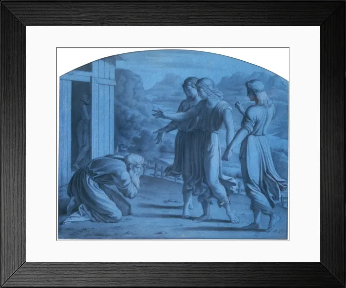 Framed Print : The Hospitalite of Abraham, c1820-1857. Artist: Achille Deveria Framed Print : The Hospitalite of Abraham, c1820-1857. Artist: Achille Deveria