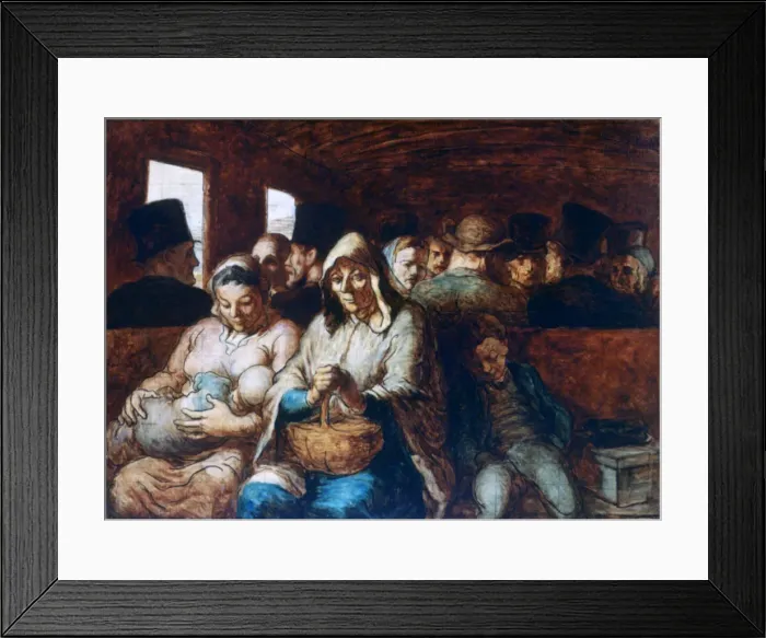 Framed Print : The Third Class Carriage, c1863-1865. Artist: Honore Daumier Framed Print : The Third Class Carriage, c1863-1865. Artist: Honore Daumier