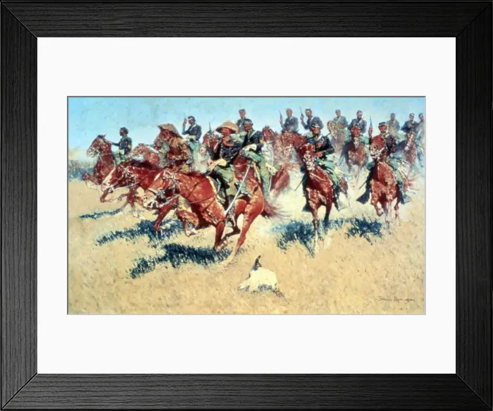 Framed Print : On the Southern Plains, 1907. Artist: Frederic Remington Framed Print : On the Southern Plains, 1907. Artist: Frederic Remington