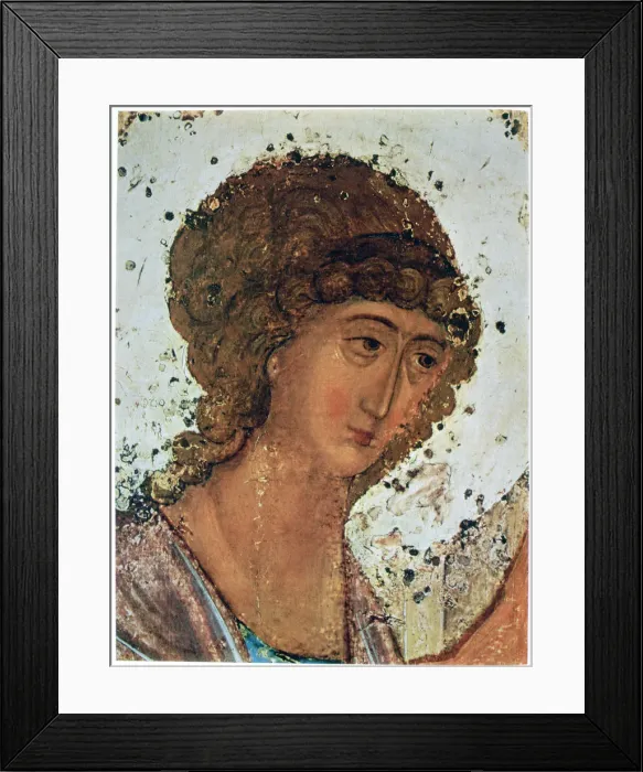 Framed Print : The Trinity of Roublev, (detail), c1411. Artist: Andrey Rublyov Framed Print : The Trinity of Roublev, (detail), c1411. Artist: Andrey Rublyov