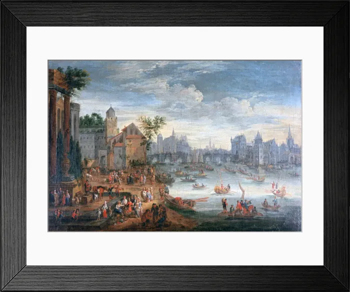 Framed Print : The Seine River, Paris, 17th century. Artist: Mathieu Schoewaerdts Framed Print : The Seine River, Paris, 17th century. Artist: Mathieu Schoewaerdts