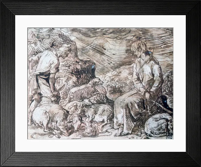 Framed Print : Hippocrate and Democrite, c1584-1629. Artist: Jacques de Gheyn II Framed Print : Hippocrate and Democrite, c1584-1629. Artist: Jacques de Gheyn II