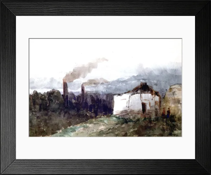 Framed Print : Through the Industrial Landscape, 1850-1855. Artist: Edmond De Concourt Framed Print : Through the Industrial Landscape, 1850-1855. Artist: Edmond De Concourt