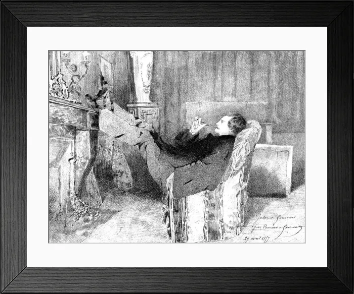 Framed Print : Jules De Concourt, 1857. Artist: Edmond De Concourt Framed Print : Jules De Concourt, 1857. Artist: Edmond De Concourt