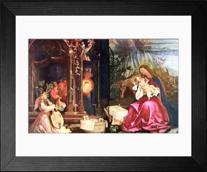 Framed Print : The Nativity of the Antonins of Isenheim, c1490-1528. Artist: Matthias Gruenewald Framed Print : The Nativity of the Antonins of Isenheim, c1490-1528. Artist: Matthias Gruenewald