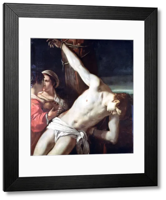 Framed Print : Saint Sebastian, c1611-1666. Artist: Guercino Framed Print : Saint Sebastian, c1611-1666. Artist: Guercino