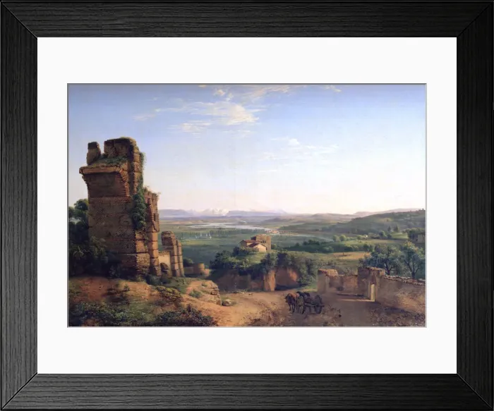 Framed Print : Roman aqueducts seen on the slopes of Saint Just, c1790-1853. Artist: Jean Michel Grobon Framed Print : Roman aqueducts seen on the slopes of Saint Just, c1790-1853. Artist: Jean Michel Grobon