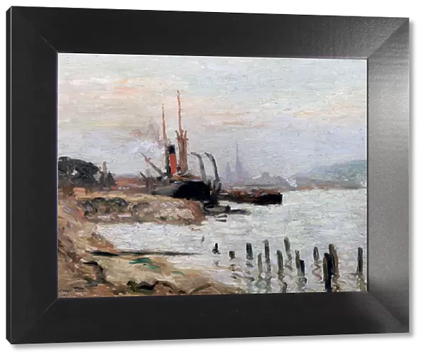 The Seine River at Rohen, c1898-1942. Artist: Narcisse Guilbert
