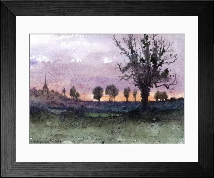 Framed Print : Landscape, 1881. Artist: Henri-Joseph Harpignies Framed Print : Landscape, 1881. Artist: Henri-Joseph Harpignies