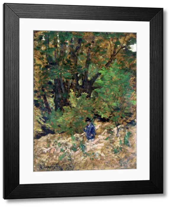 Framed Print : At Home in the Forest, c1880. Artist: Henri-Joseph Harpignies Framed Print : At Home in the Forest, c1880. Artist: Henri-Joseph Harpignies