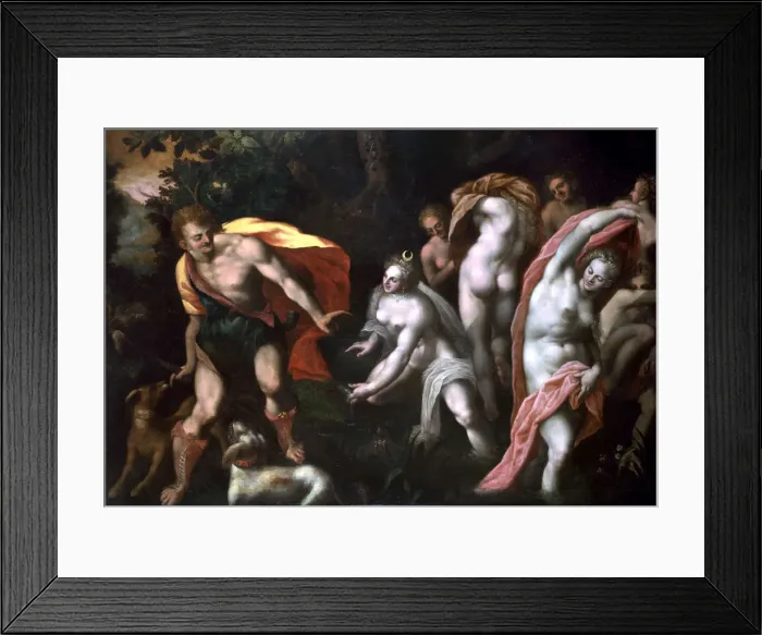 Framed Print : Diane and Acteon, c1584-1609. Artist: Joseph Heintz the Elder Framed Print : Diane and Acteon, c1584-1609. Artist: Joseph Heintz the Elder