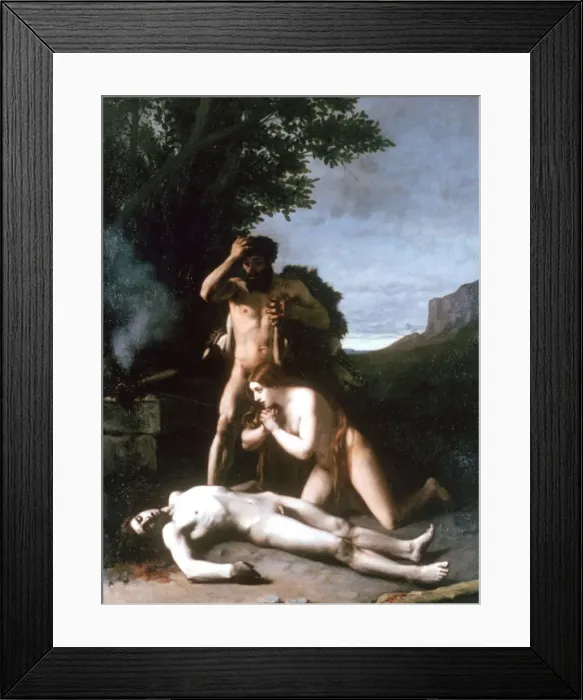 Framed Print : Adam and Eve finding the Body of Abel, 1858. Artist: Jean Jacques Henner Framed Print : Adam and Eve finding the Body of Abel, 1858. Artist: Jean Jacques Henner