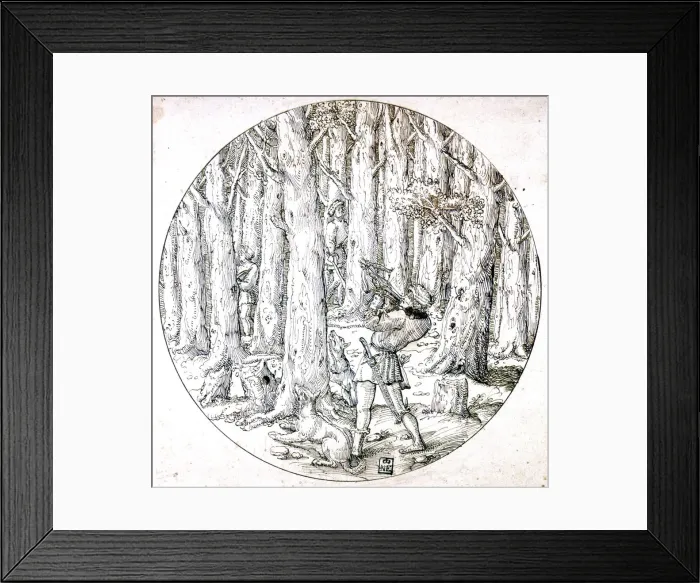Framed Print : The Chase, c1513-1553. Artist: Augustin Hirschvogel Framed Print : The Chase, c1513-1553. Artist: Augustin Hirschvogel