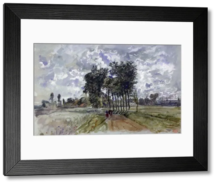 Framed Print : The Way to Crecy, 1857. Artist: Paul Huet Framed Print : The Way to Crecy, 1857. Artist: Paul Huet