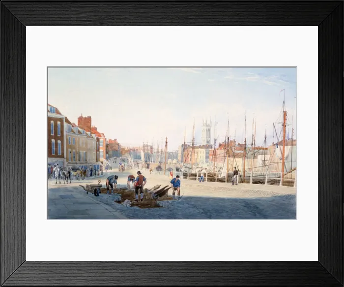 Framed Print : St Augustines Parade, Bristol, c1810. Artist: Samuel Jackson Framed Print : St Augustines Parade, Bristol, c1810. Artist: Samuel Jackson