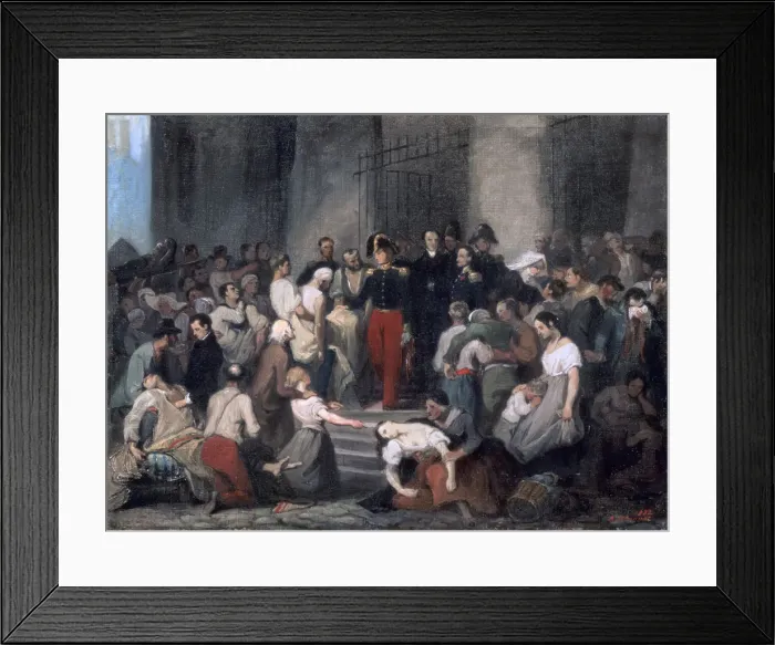 Framed Print : The Duke of Orleans During the Cholera Epidemic, c1830. Artist: Alfred Johannot Framed Print : The Duke of Orleans During the Cholera Epidemic, c1830. Artist: Alfred Johannot