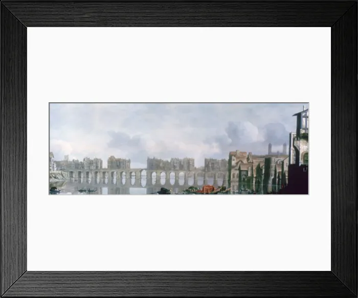 Framed Print : London Bridge, 1630. Artist: Claude Jongh Framed Print : London Bridge, 1630. Artist: Claude Jongh