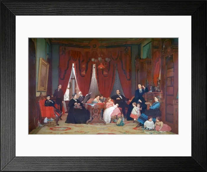 Framed Print : The Hatch Family, 1870-1871. Artist: Eastman Johnson Framed Print : The Hatch Family, 1870-1871. Artist: Eastman Johnson
