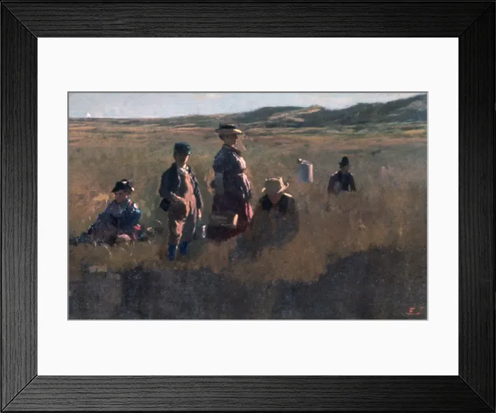 Framed Print : In the Field, c1875. Artist: Eastman Johnson Framed Print : In the Field, c1875. Artist: Eastman Johnson