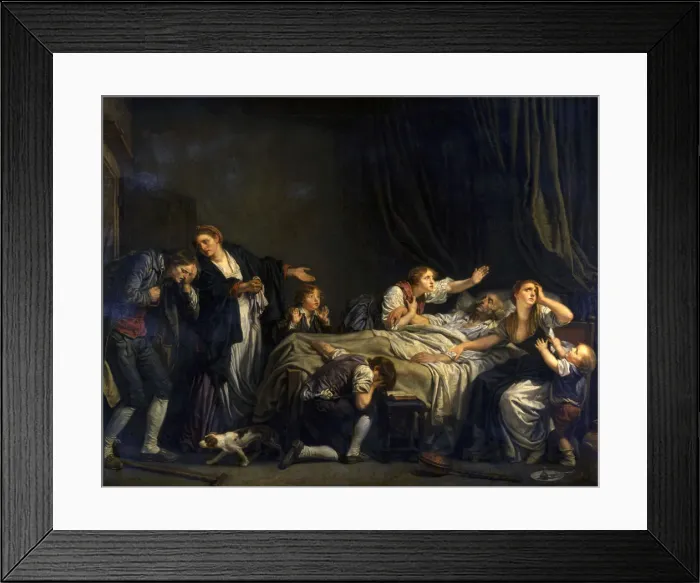 Framed Print : The Punished Son, 1778. Artist: Jean-Baptiste Greuze Framed Print : The Punished Son, 1778. Artist: Jean-Baptiste Greuze