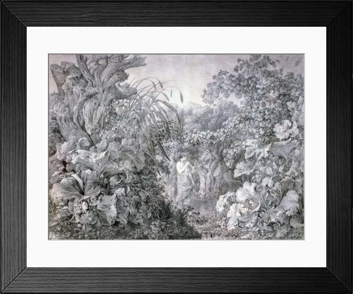 Framed Print : A Girl in the Wood of Weidenau, c1777-1835. Artist: Carl Wilhelm Kolbe the elder Framed Print : A Girl in the Wood of Weidenau, c1777-1835. Artist: Carl Wilhelm Kolbe the elder