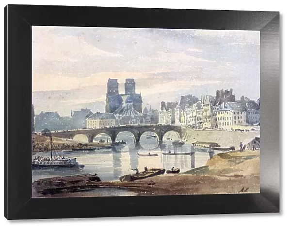 Notre-Dame de Paris from the Ile Saint-Louis, 1819. Artist: Amelia Long