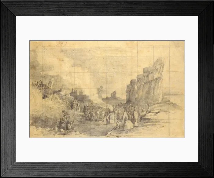 Framed Print : Easter Island, Religious Festival, 1872. Artist: Louis Marie Julien Viaud Framed Print : Easter Island, Religious Festival, 1872. Artist: Louis Marie Julien Viaud