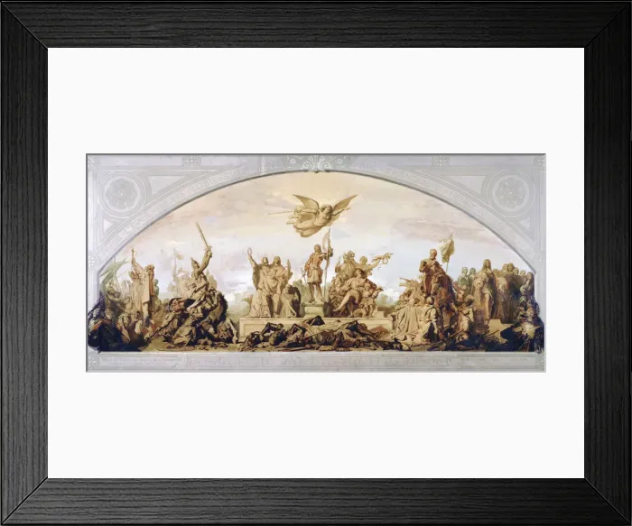 Framed Print : France under the Capetiens, Valois and the Bourbons, 1856. Artist: Henri Lehmann Framed Print : France under the Capetiens, Valois and the Bourbons, 1856. Artist: Henri Lehmann