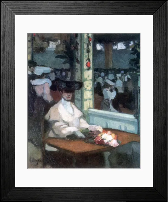 Framed Print : Waiting, (Moulin de la Galette), 1905. Artist: Edmond Lempereur Framed Print : Waiting, (Moulin de la Galette), 1905. Artist: Edmond Lempereur