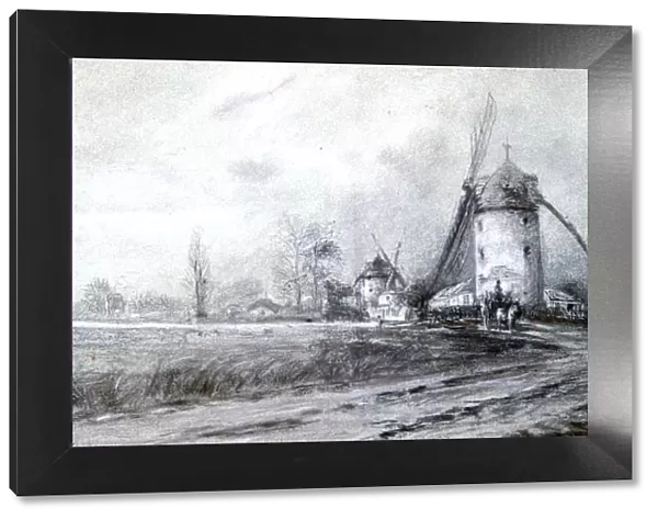 Landscape with Windmill, c1855-1892. Artist: Stanislas Lepine