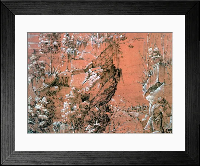 Framed Print : Saint Jerome in the Garden, c1510-1531. Artist: Hans Leu The Younger