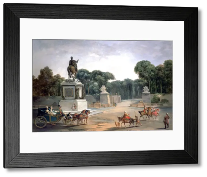 Framed Print : Entrance to the Palace of Louis XV, 1775. Artist: Jean Baptiste Le Prince