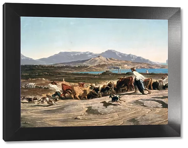 A View of Marseille, c1829-1863. Artist: Emile Charles Joseph Loubon