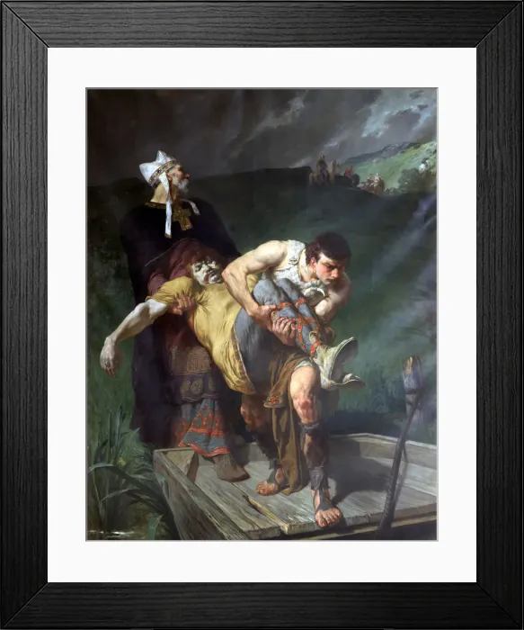 Framed Print : Carrying the Dead, c1842-1896. Artist: Evariste Vital Luminais Framed Print : Carrying the Dead, c1842-1896. Artist: Evariste Vital Luminais