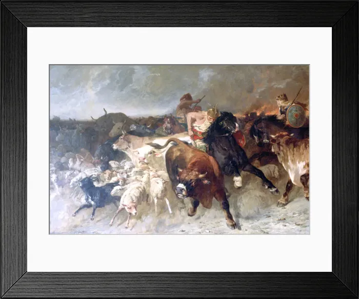 Framed Print : Plunderers, 1867. Artist: Evariste Vital Luminais Framed Print : Plunderers, 1867. Artist: Evariste Vital Luminais