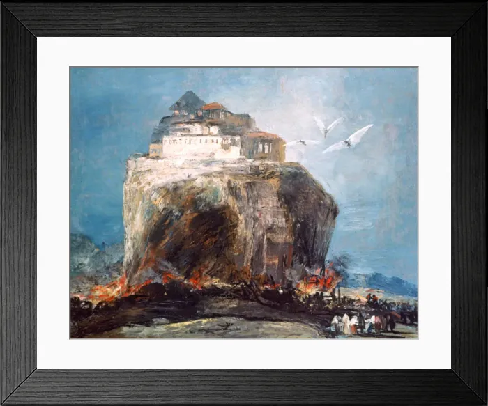 Framed Print : City on the Rock, c1878-1918. Artist: Eugenio Lucas Villamil Framed Print : City on the Rock, c1878-1918. Artist: Eugenio Lucas Villamil