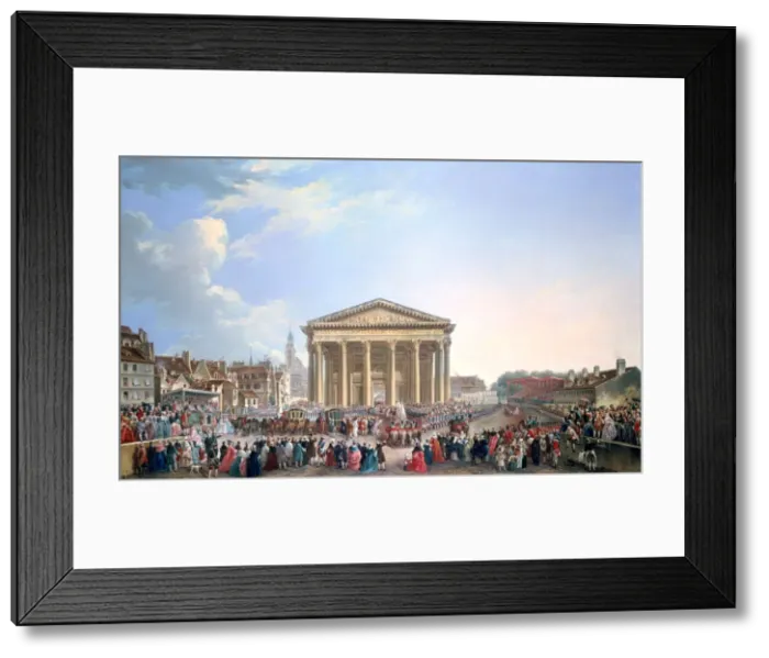 Framed Print : Ceremony at the New Church of St Genevieve, 1765. Artist: Pierre Antoine de Machy Framed Print : Ceremony at the New Church of St Genevieve, 1765. Artist: Pierre Antoine de Machy
