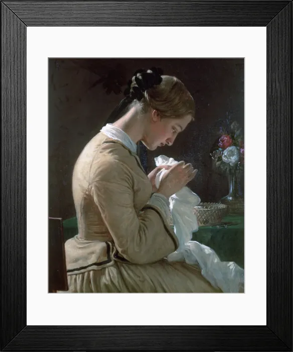 Framed Print : Portrait of Thora Maria Borch, c1830-1873. Artist: Wilhelm Marstrand Framed Print : Portrait of Thora Maria Borch, c1830-1873. Artist: Wilhelm Marstrand