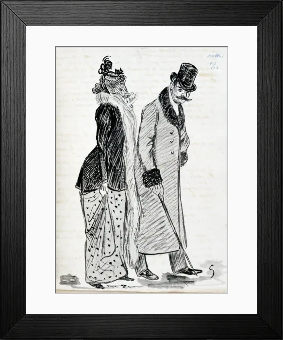 Framed Print : The Couple, c1870-1893. Artist: Guy de Maupassant Framed Print : The Couple, c1870-1893. Artist: Guy de Maupassant