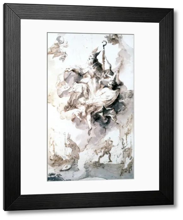 Framed Print : Crowning Glory of Saint Stanislas, c1744-1796. Artist: Franz Anton Maulbertsch Framed Print : Crowning Glory of Saint Stanislas, c1744-1796. Artist: Franz Anton Maulbertsch