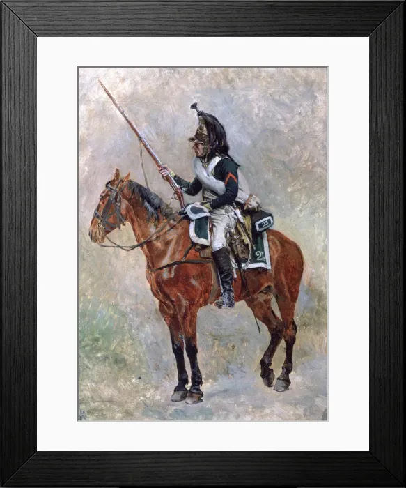 Framed Print : Soldier on Horseback, 19th Century Framed Print : Soldier on Horseback, 19th Century