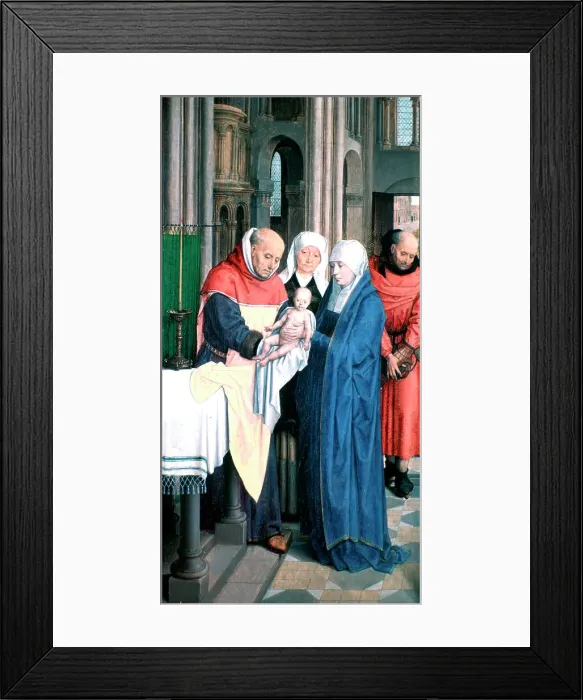 Framed Print : Triptych of Jan Florain, Detail, 1479. Artist: Hans Memling Framed Print : Triptych of Jan Florain, Detail, 1479. Artist: Hans Memling