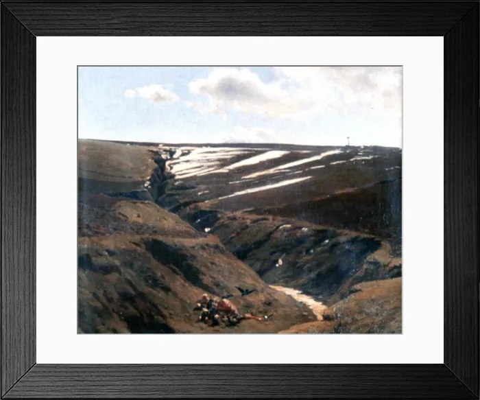 Framed Print : Thawing Snow, 1884-1895. Artist: Pal Szinyei Merse Framed Print : Thawing Snow, 1884-1895. Artist: Pal Szinyei Merse