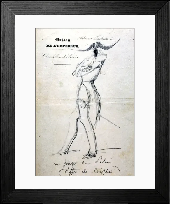 Framed Print : Study, La maison de l empereur, c1823-1870. Artist: Prosper Merimee Framed Print : Study, La maison de l empereur, c1823-1870. Artist: Prosper Merimee
